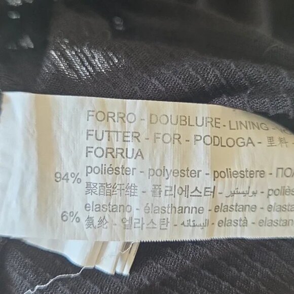 Zara Babydoll Mini Dress M Black Spaghetti Straps - Picture 4 of 4